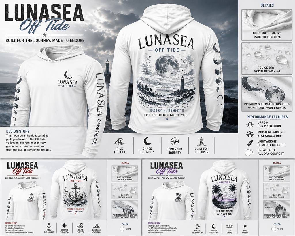 LunaSea Off Tide Performance Hoodie - White